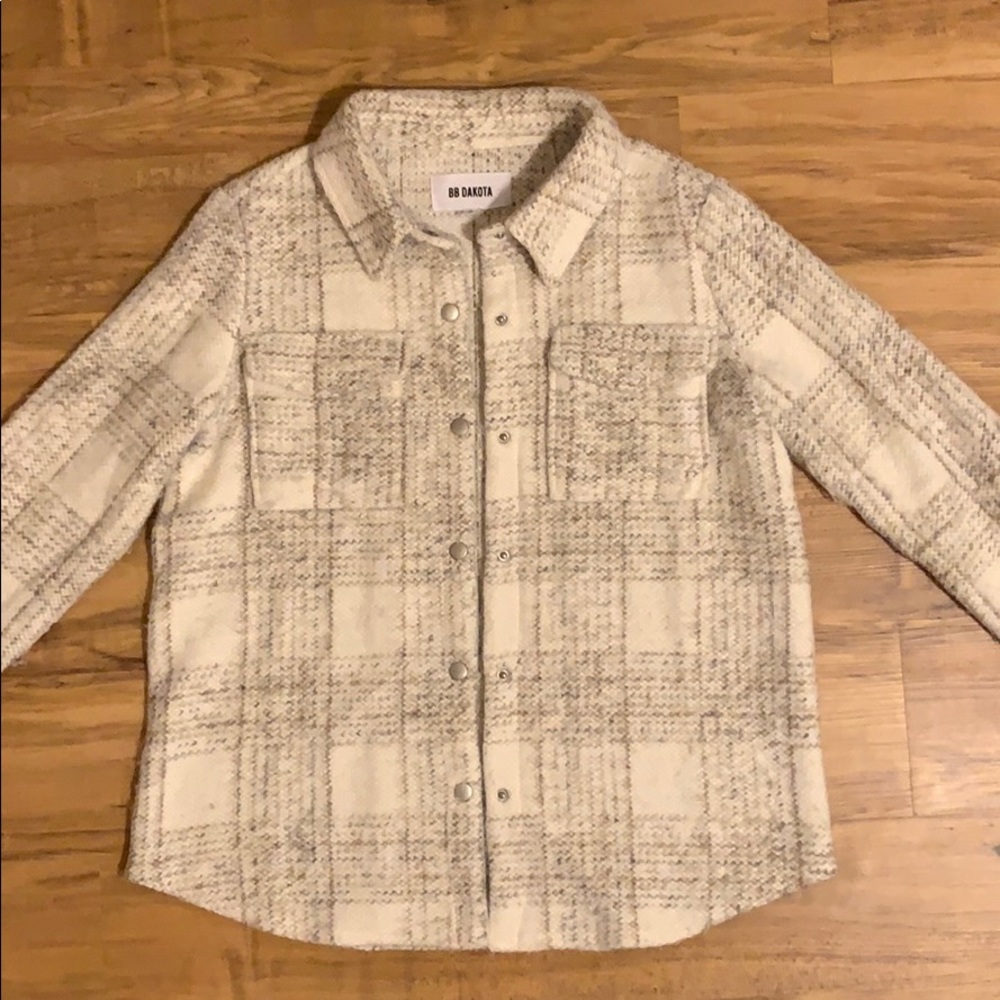 White plaid jacket